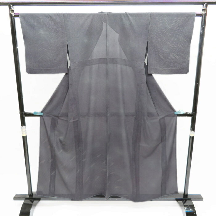 Rakuten - 【 中古 】 小紋 夏物 リサイクル着物 カジュアル 絽 ぼかし染め 紺青色 丈158cm 裄64cm Mサイズ ススキの図 A482-16 [ 正絹 中古小紋 小紋着物 カジュアル着物 リサイクル着物 夏 夏着物 仕立て上がり 送料無料]