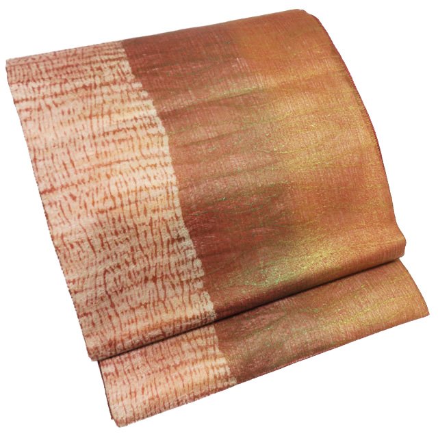 【 中古 】 京袋帯 名古屋帯 なごや帯 リサイクル 正絹 紬地 カジュアル 仕立て上がり 全通 赤茶色 多色 A1061-17 [ 和服 着物 帯 きもの kimono アウトレット 普段使い 送料無料 きもの北條]