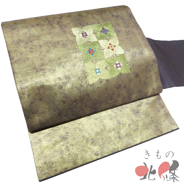 【 中古 】 作り帯 つけ帯 リサイクル 正絹 セミフォーマル 仕立て上がり 刺繍 花...