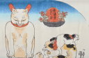 ≪国芳の浮世絵ふんわりてぬぐい≫ タテ型 かが身団扇 【和雑貨】【ハンカチ】【ガーゼ】【日本製】【ご自宅用で4点までメール便対応】