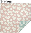 伊砂文様 綿 両面大風呂敷 104cm(三巾)梅 ベビーピンク×ミント 【エコバッグ】【風呂敷バッグ】【黄色】【リバーシブル】【シャンタンチーフ】【Made in Japan】