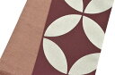 両面半巾帯 茶臙脂×茶 七宝 【小袋帯】【浴衣帯】【半幅帯】【細帯】【レディース】【日本製】