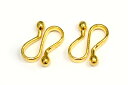 羽織紐用金具　S管　大形　金色（ゴールド）　【Sカン】【えすかん】【単品】【メンズ】【レディース】