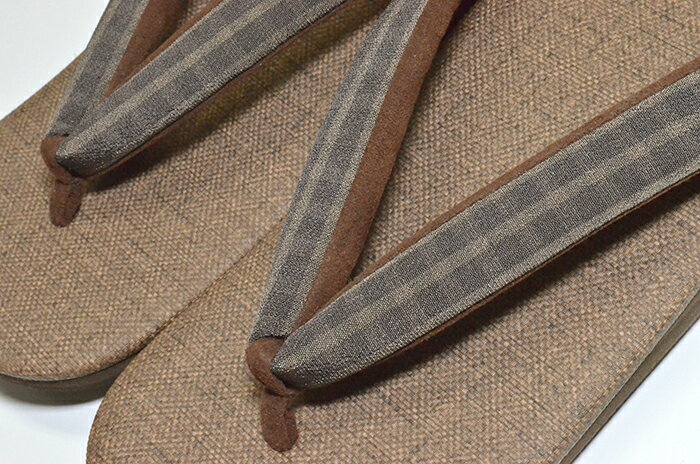 男性用　雪駄　Lサイズ（27，0cm）ブラウン　ZETTA　菱屋カレンブロッソ×vibram【男物】【メンズ】　【for men】【フォーマル】【カジュアル】【和装履物】