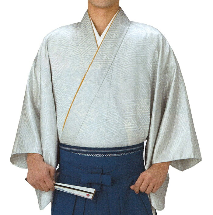 男物 袴下着物(伊達衿付き) 紗綾型 M・Lサイズ 【メンズ】【納期約2週間】【送料無料】