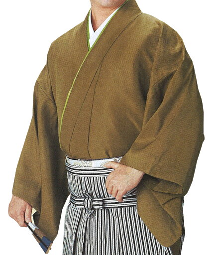 男物 袴下着物(伊達衿付き) 茶色 M・Lサイズ 【メンズ】【納期約2週間】【送料無料】 男物 袴下着物(伊達衿付き) 茶色 M・Lサイズ 【メンズ】【納期約2週間】【送料無料】
