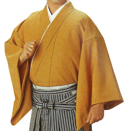 男物 袴下着物(伊達衿付き) 芥子(からし) M・Lサイズ 【メンズ】【納期約2週間】【送料無料】 男物 袴下着物(伊達衿付き) 芥子(からし) M・Lサイズ 【メンズ】【納期約2週間】【送料無料】