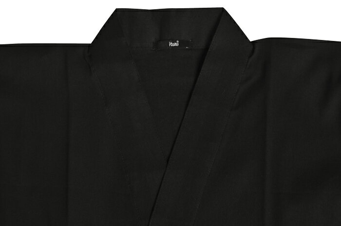≪優華壇≫　男性用　半衿付きTシャツ半襦袢　黒　M・L・LLサイズ　【メンズ】【長襦袢】【日本製】