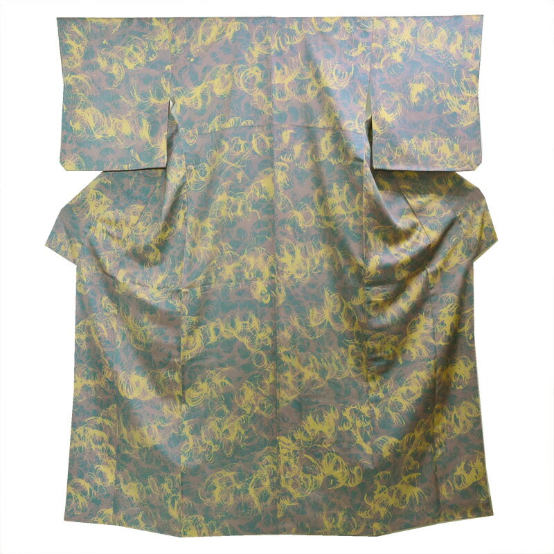 池口平八作 内蔵寮 シルクロード文化 小紋 高麗納戸色 蘇芳色 黄支子色 身丈168，5cm トールサイズ 新..