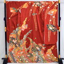 振袖6点セット 辻が花 扇面 几帳文 金通し 絞り 手描き友禅 カラー胴裏 逸品 トールサイズ 身丈170,5cm 刺繍半衿付 長襦袢 正絹 袋帯 ふくれ織り ...