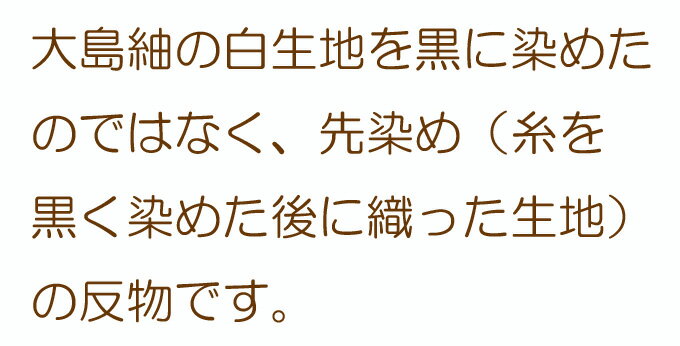 大島紬 本場大島紬 泥染 黒無地 純泥染 正絹...の紹介画像2