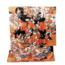 【お仕立て付き】 振袖 購入 販売 着物 正絹 オーダー 日本製 手描き 緞子 黒 黒地 古典 仮仕立 成人式 結婚式 卒業式 舞台衣装 仮縫い 未仕立て 振袖セット 絹振袖 長襦袢 仕立て付 オーダーメイド 誂え仕立て