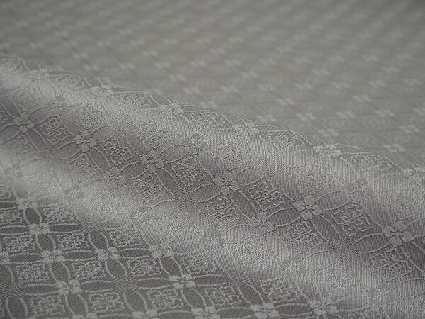 東レシルック色無地 着物 反物 仕立て付き 七宝地紋 薄グレー フォーマル カジュアル 普段着 卒業式 入学式 七五三 お茶会 和装 和服