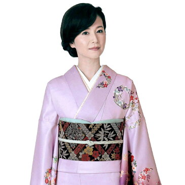 洗える着物 訪問着 セット 18点フルセット ピンク紫ぼかし地 吉祥花の丸柄 フリー サイズ アッシュエル HL 訪問着 袋帯 長襦袢 草履 バッグ 着付け小物一式 白足袋 和装 和服 レディース 着物 セット フォーマル 送料無料 セール対象外