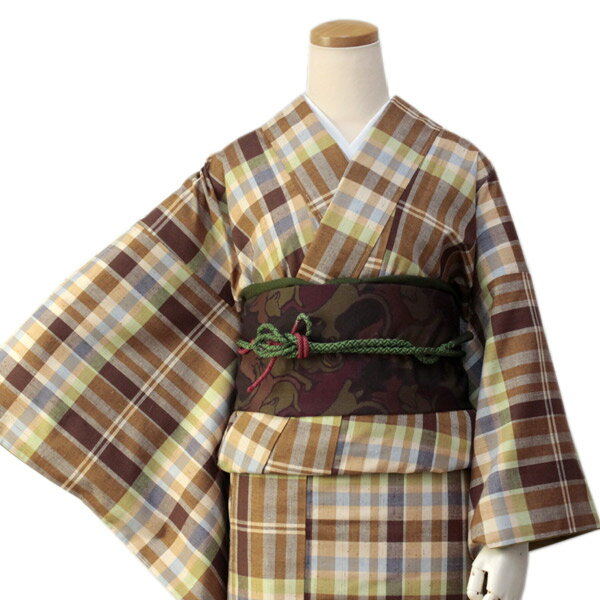 正絹着物 袷 紬 小紋 仕立て上がり 着物 単品 レディース きもの つむぎ キモノ kimono