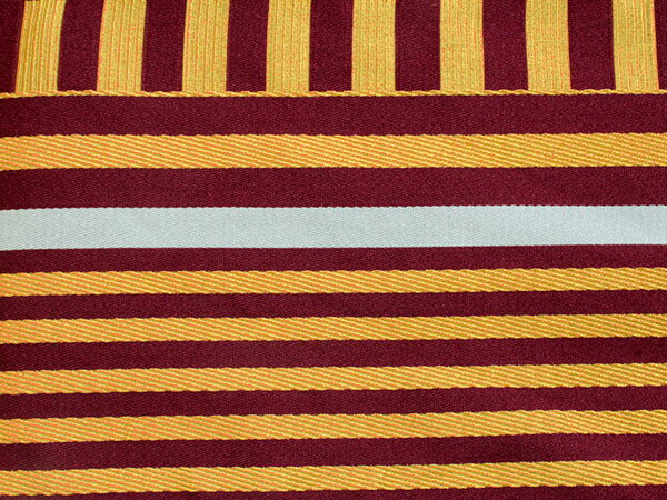 半幅帯 新品 えんじ 黄 白 ストライプ リバーシブル 半巾帯　半帯 小袋帯 細帯 着物 帯 和装 和服 ポリエステル 洗える 浴衣 浴衣帯 女性 レディース ksクワ