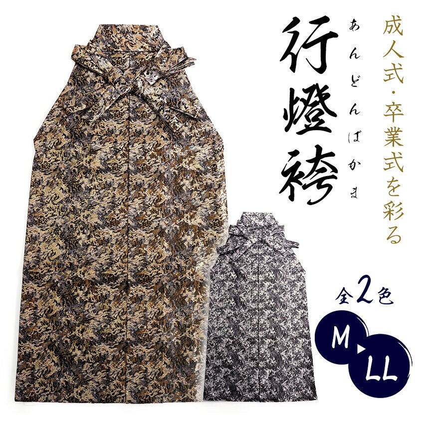 袴 メンズ 単品 ゴールド シルバー 幾何学 M L LL 男性 着物 和装 和服 袴 成人式 卒業式 コスプレ