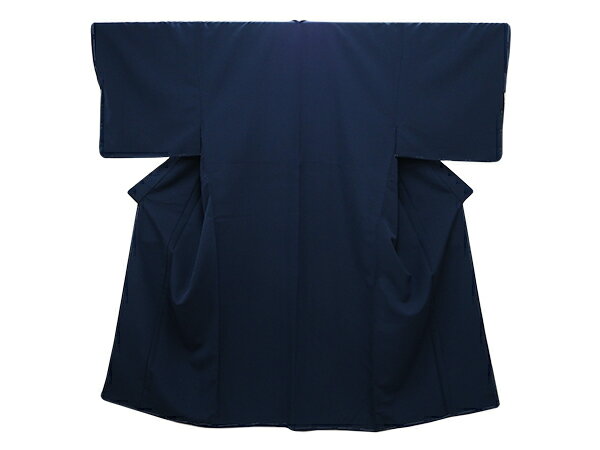 洗える着物 メンズ 仕立て上がり 紺 無地 袷 室町物語 Mサイズ Lサイズ LLサイズ 3Lサイズ 単品 男性 和装 和服 きもの プレタ 春 秋 冬 きもの カジュアル 普段着 ポリエステル 送料無料 あす楽