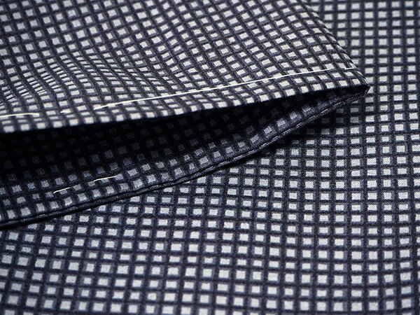 洗える羽織 メンズ 仕立て上がり グレー 格子 紬風 袷 LLサイズ ハナエモリ 単品 男性 和装 和服 きもの プレタ 春 秋 冬 カーディガン カジュアル 普段着 ポリエステル 送料無料 あす楽