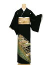 【レンタル】 留袖 レンタル 結婚式 ブライダル 往復送料無料 (黒留袖)(結婚式)【江戸褄】【お母様の着物】【およばれ】NO11小紋柄タンザク松