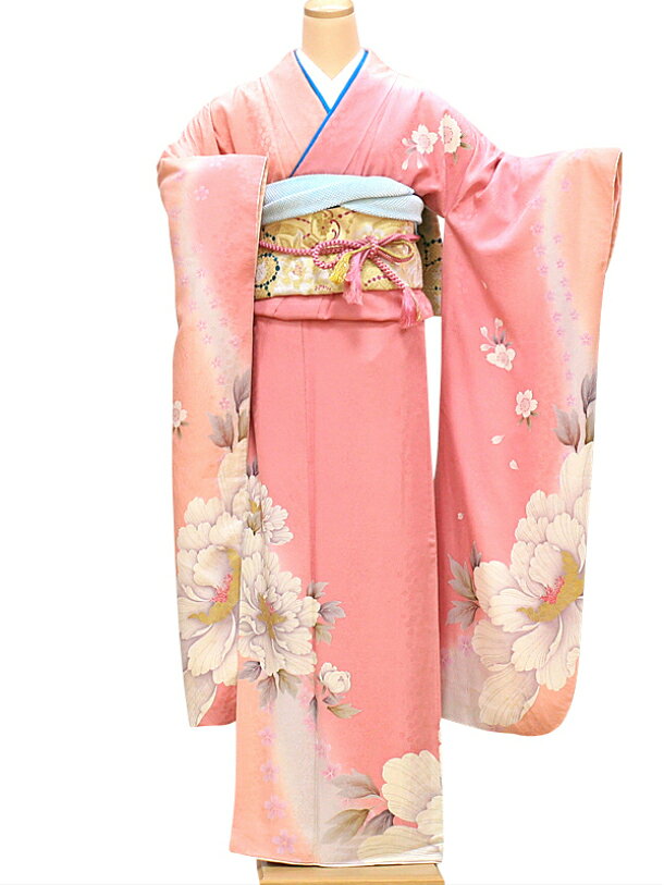 Rakuten - 【レンタル】振袖 レンタル 成人式 着物 セット二色ピンクに白の大輪の花31