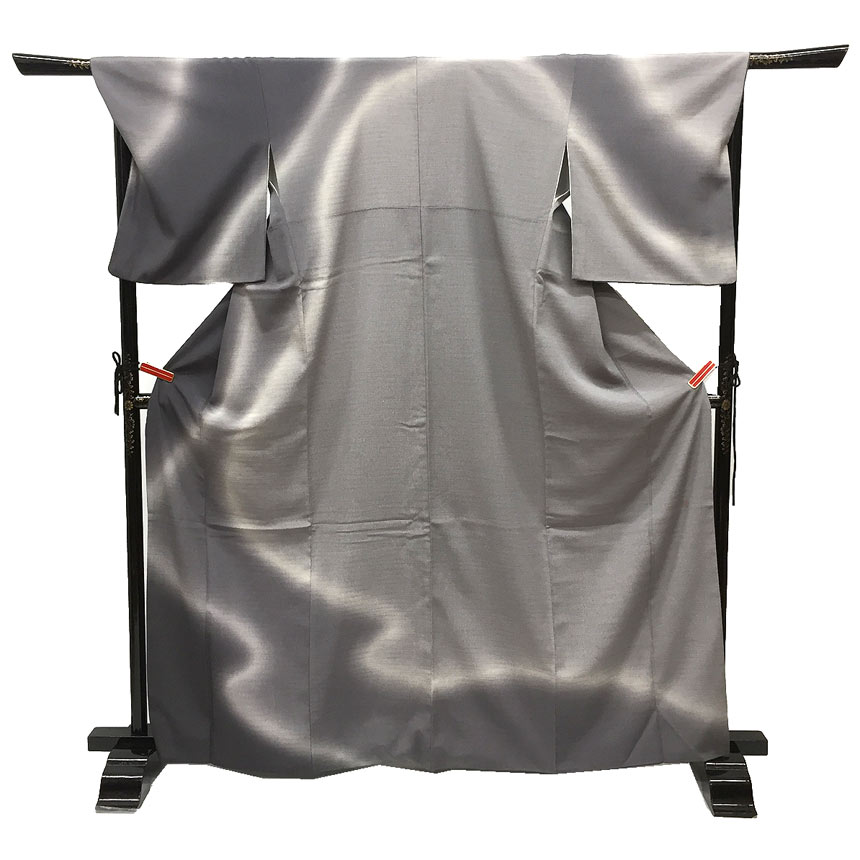 京やB095 特選 訪問着 本塩沢紬 お召し 訪問着 特選暈し染本塩沢訪問着 作家物 桐村博 落款有り 霞地曲水暈し グレーのぼかし染め フォーマルからカジュアル 袷仕立て 仕立て上がり 未使用 新古品 美品 KIMONO 着物のサムネイル