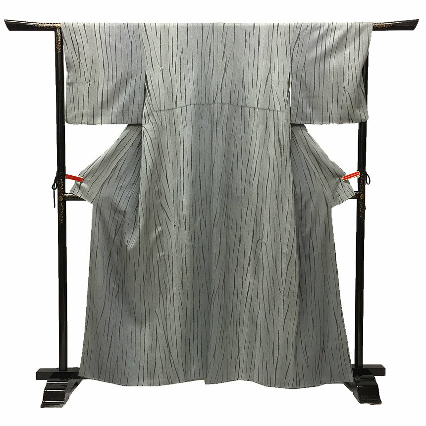京やC084 正絹 小紋 ちりめん 絹100％ 日本の伝統工芸 絹の絞り染めの着物　本絞り　絞りの着物　手筋絞り お仕立て上がり リサイクル着物 美品　送料無料 2