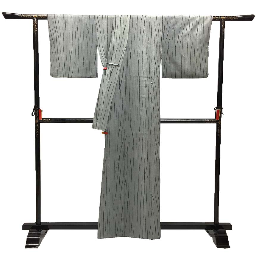 京やC084 正絹 小紋 ちりめん 絹100％ 日本の伝統工芸 絹の絞り染めの着物　本絞り　絞りの着物　手筋絞り お仕立て上がり リサイクル着物 美品　送料無料 3
