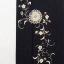 【4/18〜★15%OFF!17周年記念SALE】京友禅 付下げ着尺 万葉染織 丹後ちりめん 反物 濃紺色 ネイビー 華紋様 型友禅 手ぼかし 駒無地 附下小紋