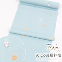 【5/9 20:00-★最大1000円OFFクーポン】 洗える長襦袢 東レ シルック fuku-inner 節分 / 水色 ブルー 反物 未仕立て お洒落用 柄...