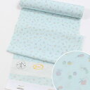 【5/11まで★20%OFF!17周年記念SALE】【坪金】正絹長襦袢 反物 友禅小紋柄 野菜 水色 精華パレス地 国産春江精華