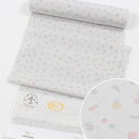 【5/11まで★20%OFF!17周年記念SALE】【坪金】正絹長襦袢 反物 友禅小紋柄 野菜 薄グレー色 精華パレス地 国産春江精華