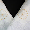 【5/1 0:00-★全品10%OFFクーポン】 刺繍半衿 半襟 振袖用 白色 金糸 桜文 麻の葉 ポリエステル 「衿秀」刺繍半衿 洗える ししゅう半衿