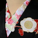 【5/1 0:00-★全品10%OFFクーポン】 刺繍半襟 振袖用 半襟 白(赤ピンク刺繍) ふくら雀松竹梅文 成人式 卒業式 半衿 訪問着用 婚礼衣装用 礼装...