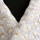 【7/31 9:59まで P最大9倍 ★夏物SALE開催中】刺繍半襟 振袖用 成人式 卒業式 白地/小桜(白金) 半衿 訪問着用 礼装用「衿秀」刺繍半衿 洗える ポリエステル ししゅう半衿