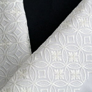 【12/4 20:00- 最大半額&100円クーポン配布】刺繍半襟 振袖用 半衿 白 訪問着用 留袖用 小七宝文(白刺繍) 礼装用 着物用 洗える ポリエステル 「衿秀」 ししゅう半衿安売り