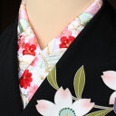 【5/1 0:00-★全品10%OFFクーポン】 刺繍 半襟 振袖用 白地(赤・ピンク刺繍) 橘梅菊文 成人式 卒業式 半衿 訪問着用 婚礼衣装用 礼装用「衿秀...