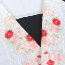 【5/9 20:00-★最大1000円OFFクーポン】 刺繍半襟 振袖用 白地(赤・ピンク) 葵唐草文 成人式 卒業式 半衿 訪問着用 婚礼衣装用 礼装用「衿秀...