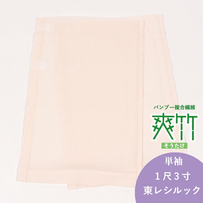 【3/21 20:00〜★最大1000円OFFクーポン】 【1尺3寸】単・夏用 「東レ シルック」替え袖　洗える 薄ピンク色 爽竹 うそつき長襦袢用　衿秀「き楽っく」専用　単袖 日本製 マジックテープ付き