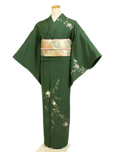 レンタル 訪問着 単衣 夏物 身長:150〜160cm 正絹 緑系 母親 着物 結婚式 お宮参り as-0006 レンタル 訪問着 単衣 夏物 身長:150〜160cm 正絹 緑系 母親 着物 結婚式 お宮参り as-0006