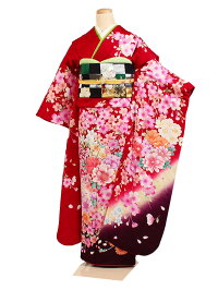 レンタル振袖セット・赤地〔2月〜12月ご利用〕〔振袖レンタル〕〔結婚式・披露宴・パーティ〕〔卒業式レンタル〕〔貸衣装〕【往復送料無料】【smtb-k】【ky】