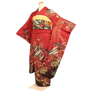 【レンタル】【振袖レンタル 赤系 鶴・扇・菊・撫子・桔梗 など】正絹 振袖 レンタルフルセット ふりそで 振袖セット レンタル振袖 振り袖 結婚式 披露宴 親族 卒業式 パーティー 結納 着物レンタル 貸衣装 女性 和服 華やか 成人式前撮り礼装 晴れ着 往復送料無料 f105通販