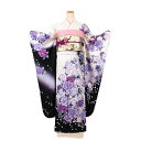 【レンタル】【振袖レンタル 白・黒系 薔薇・桜 など】正絹 振袖 レンタルフルセット ふりそで 振袖セット レンタル振袖 振り袖 結婚式 披露宴 親族 卒業式 パーティー 結納 着物レンタル 貸衣装 女性 和服 華やか 晴れ着 往復送料無料 f241