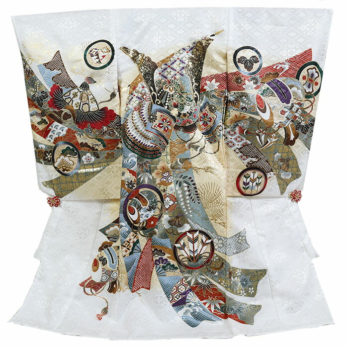 レンタル 初着 男児 単衣 夏物 白系 兜/熨斗 お宮参り 産着 着物 男の子 ベビー 赤ちゃん b-366