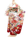 【レンタル】【振袖レンタル 白系 四季花・熨斗】振袖 レンタルフルセット ふりそで 振袖セット レンタル振袖 振り袖 結婚式 披露宴 親族 卒業式 パーティー 結納 着物レンタル 貸衣装 女性 和服 華やか 晴れ着 往復送料無料 f554