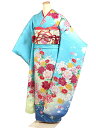 【レンタル】【成人式振袖レンタル 水色系 牡丹・桜花・流水】正絹 成人式振袖 振袖レンタルフルセット 振袖 レンタル 振袖フルセット ふりそで レンタル 振袖 振り袖 furisode 成人式レンタル 成人式着物レンタル 貸衣装 かわいい 往復送料無料 f742s