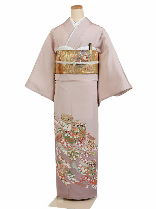 【レンタル】【色留袖・ピンク地】