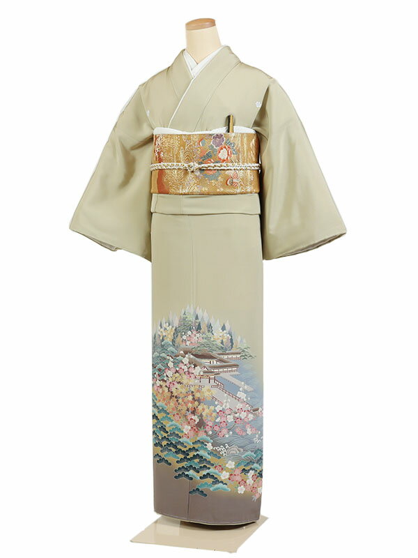 【レンタル】【色留袖・黄緑系 ・茶屋辻・四季花】五つ紋 色留袖レンタル 着物レンタル 結婚式 披露宴 食事会 表彰式 褒章 貸衣装 貸衣裳 オススメ 式典 留袖フルセット 色留め袖 第一礼装 和服 母 若い 新婦姉妹 親戚 祖母 親族 チャペル 安い 往復送料無料　it0137