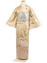【レンタル】【訪問着 京友禅 ベージュ系 菊花】正絹 訪問着レンタル 訪問着セット レンタル訪問着 着物レンタル 貸衣装 結婚式 入学式 卒業式 お宮参り 七五三 お母さん ママ 母親 パーティー 結納 お茶会 安い 往復送料無料 h921