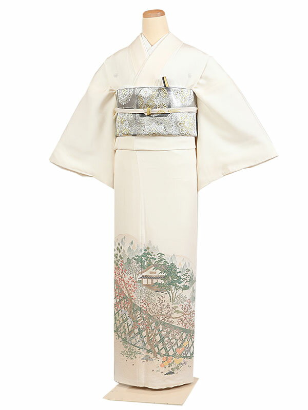 【レンタル】【色留袖 アイボリー系・茶屋辻】 五つ紋 色留袖レンタル 着物レンタル 結婚式 披露宴 食事会 表彰式 褒章 貸衣装 貸衣裳 オススメ 式典 留袖フルセット 色留め袖 第一礼装 和服 母 若い 新婦姉妹 親戚 祖母 親族 チャペル 安い 往復送料無料　it0213